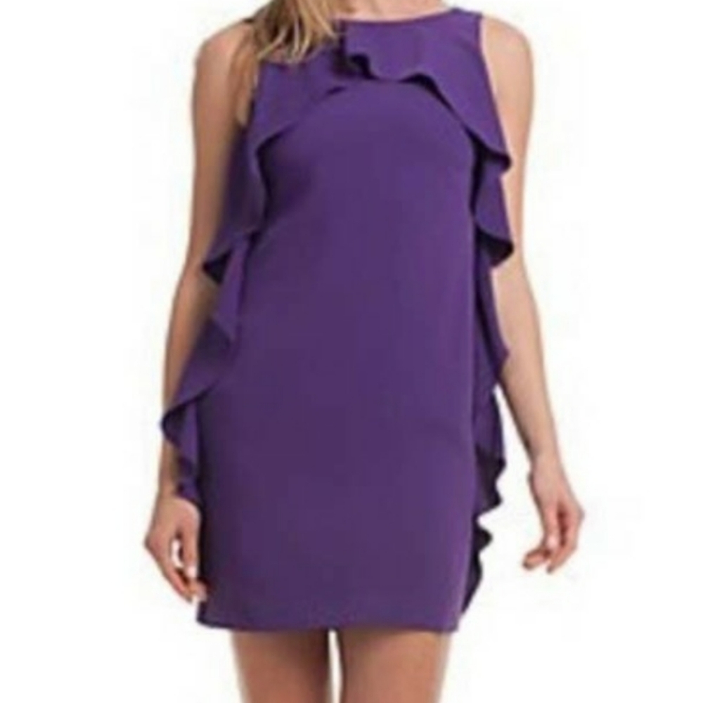 Trina Trina Turk Purple Ruffle Dress